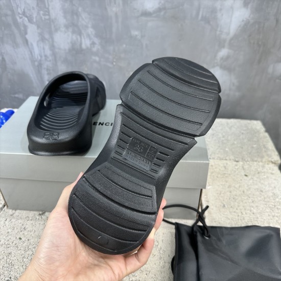 BALENCIAGA Mold Closed Rubber Sandals 