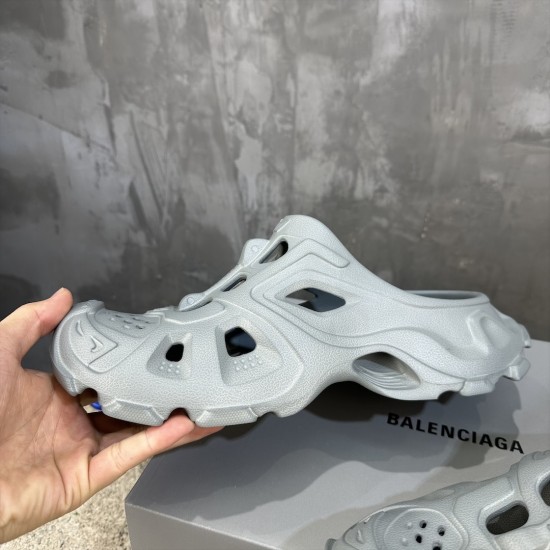 BALENCIAGA Mold Closed Rubber Sandals 