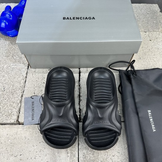 BALENCIAGA Mold Closed Rubber Sandals 