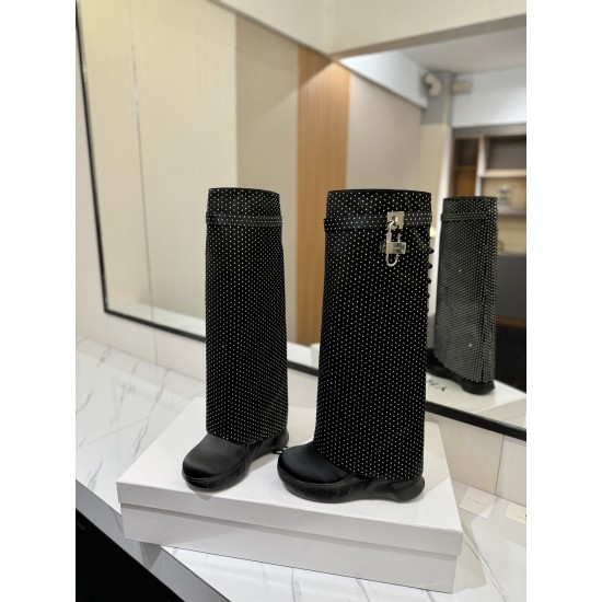 Givenchy Shark Lock ankle boots in leather