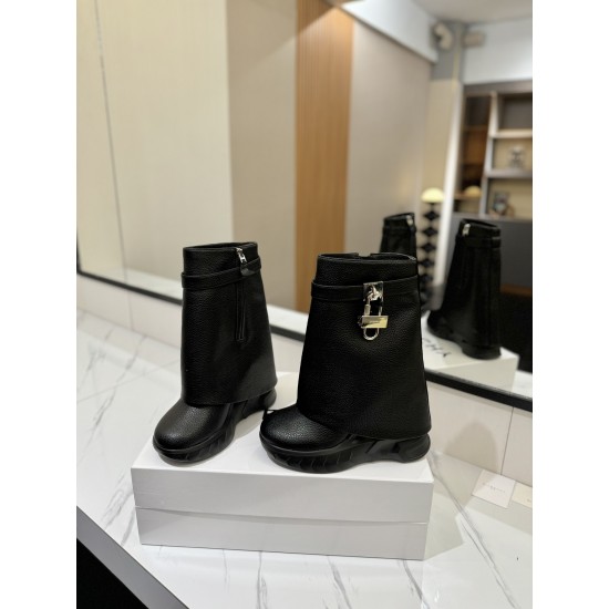 Givenchy Shark Lock ankle boots in leather