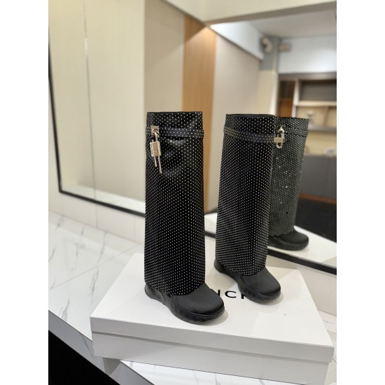 Givenchy Shark Lock ankle boots in leather