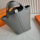 Picotin 18cm Clemence 原厂大牛tc皮 0L积雨云灰 金扣 一级工艺 全手工蜡线缝