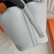 picotin 18cm clememce 原厂御用大牛皮 T0雾蓝色 顶级工艺 蜡线全缝 银扣