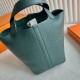 Picotin 18cm Clemence 原厂大牛tc皮 6O松柏绿 金扣 一级工艺 全手工蜡线缝