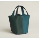 Style：Picotin lockColour：Vert Cypres （6O松林绿）/W0（博斯普鲁斯绿）Size：18cmLeather：clemenceHardware：sliver菜篮18cm，松柏绿/博普鲁斯绿，银扣，高级全手工专属定制‼️