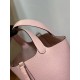 picotin18cm clememce 原厂御用大牛皮 3Q新粉色 顶级工艺 蜡线全缝 银扣